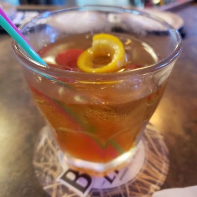 a glass of orange juice