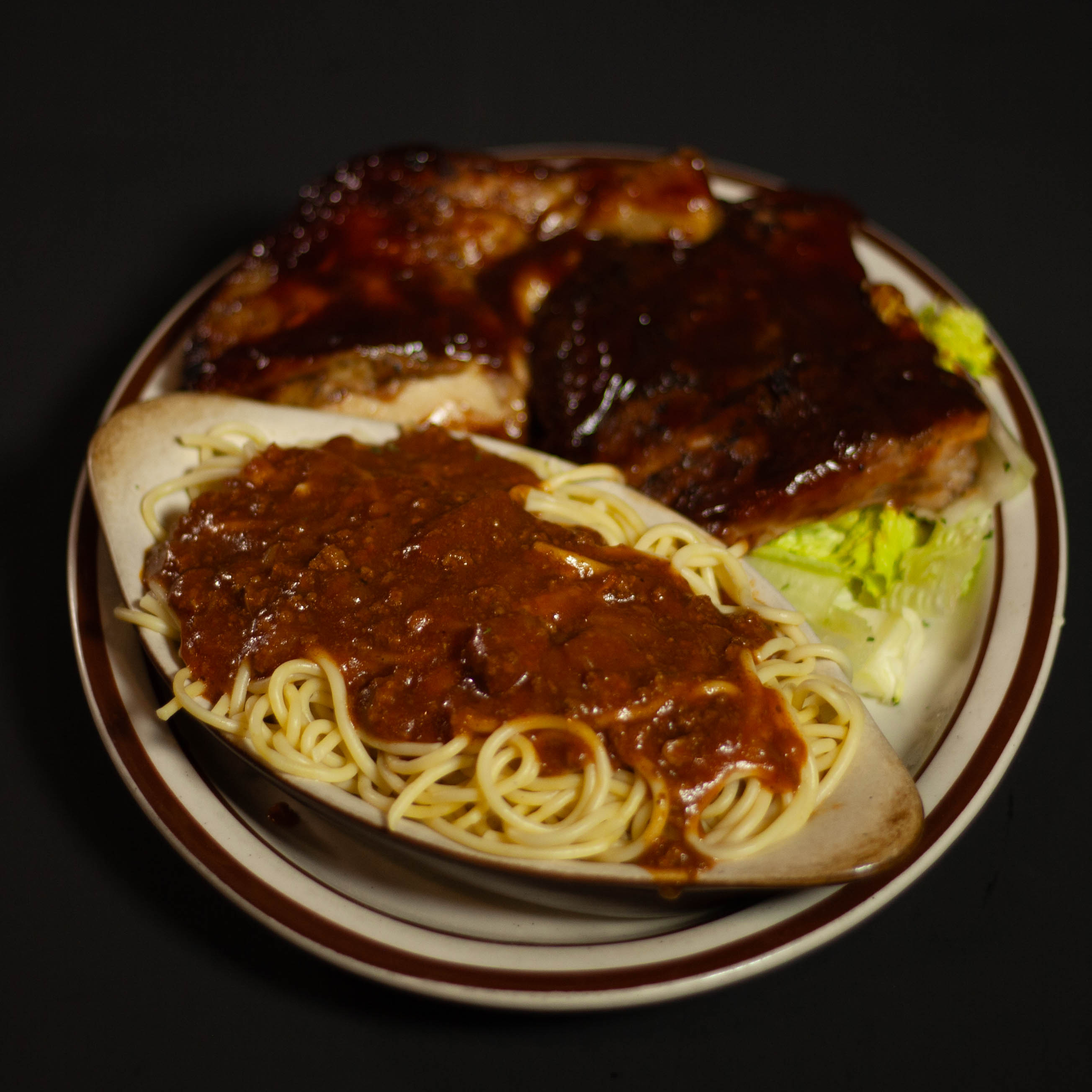a close up of a plate of food