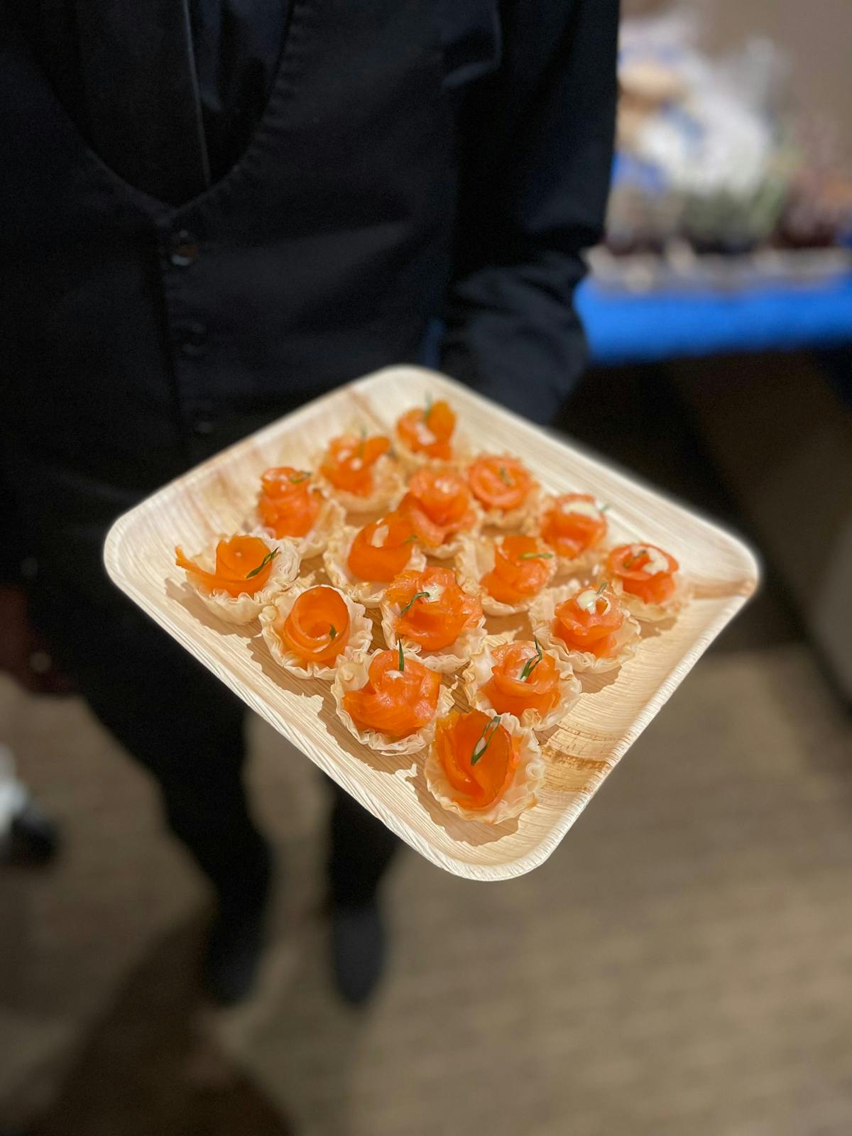 a tray of food on a table