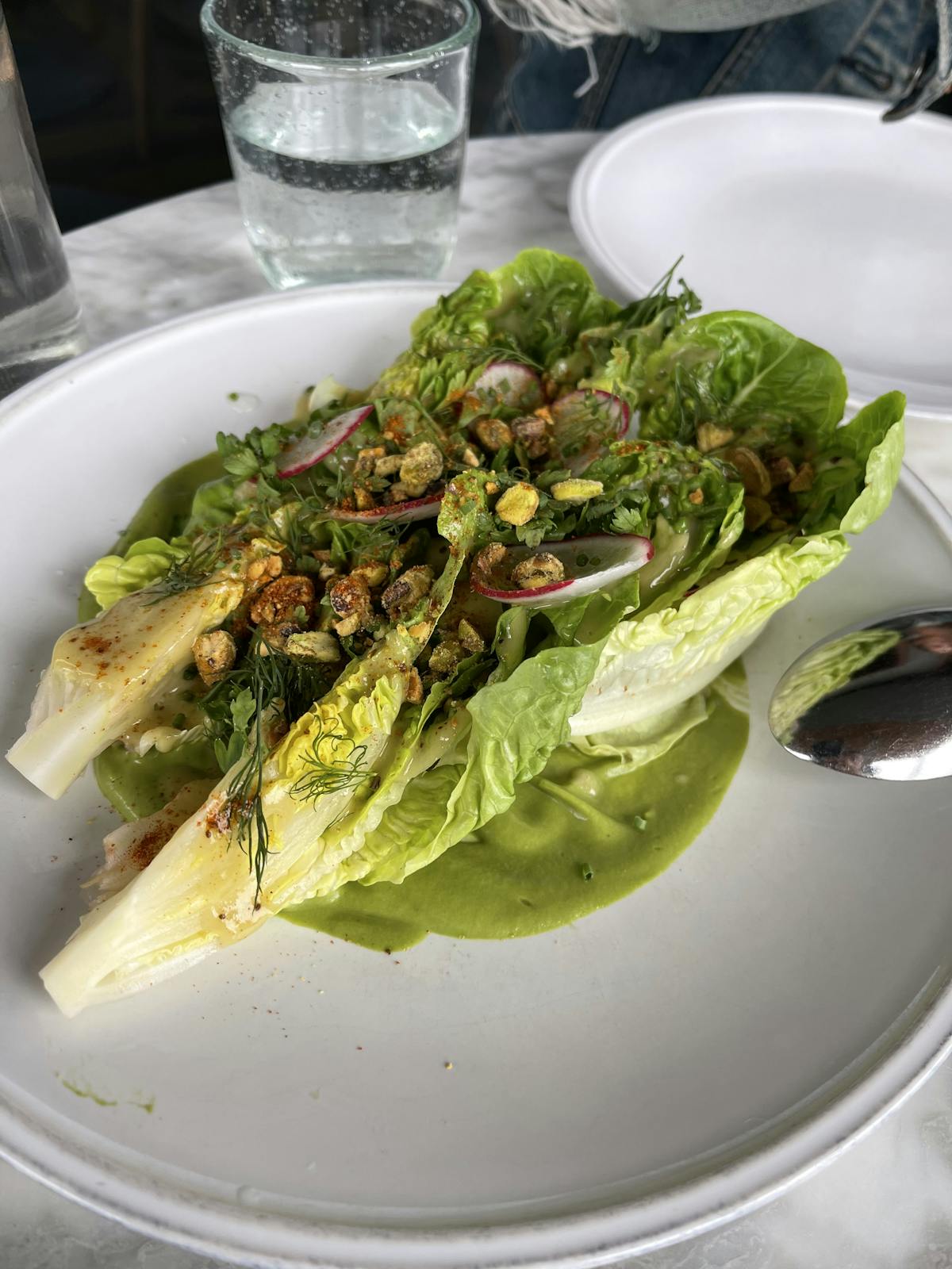 a plate of food with broccoli