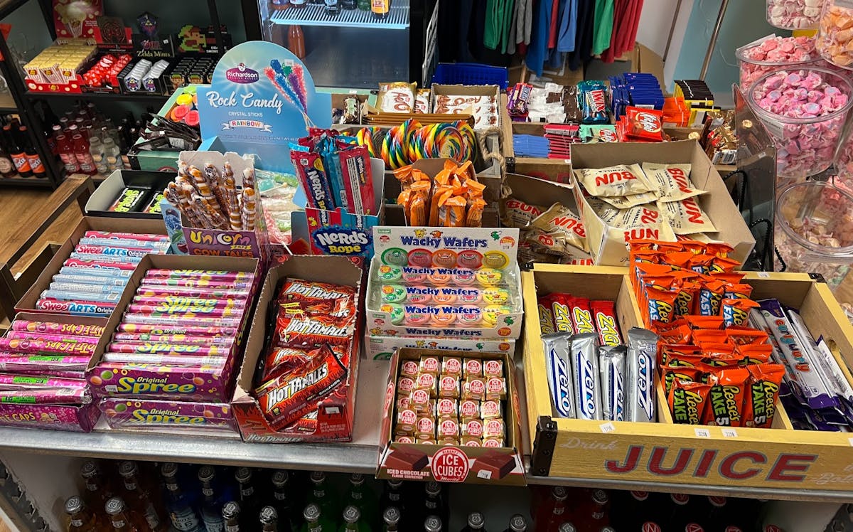 a bunch of items that are on display in a store