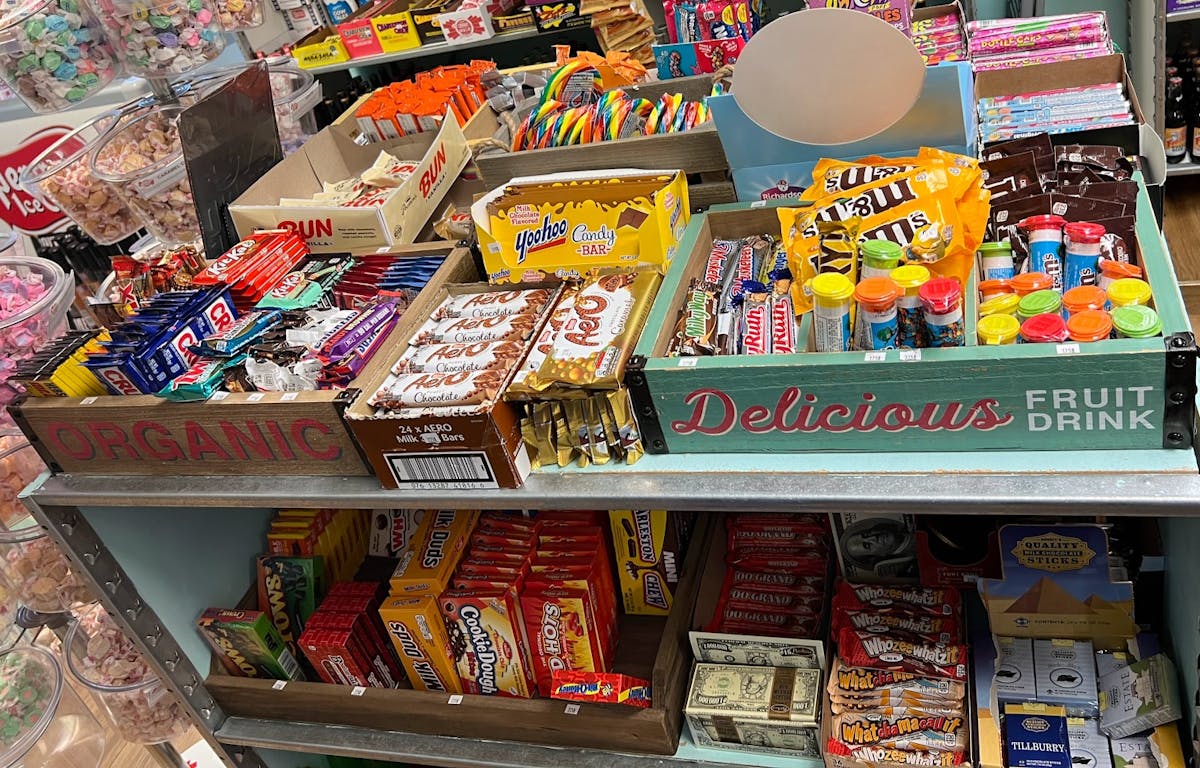 a bunch of items that are on display in a store