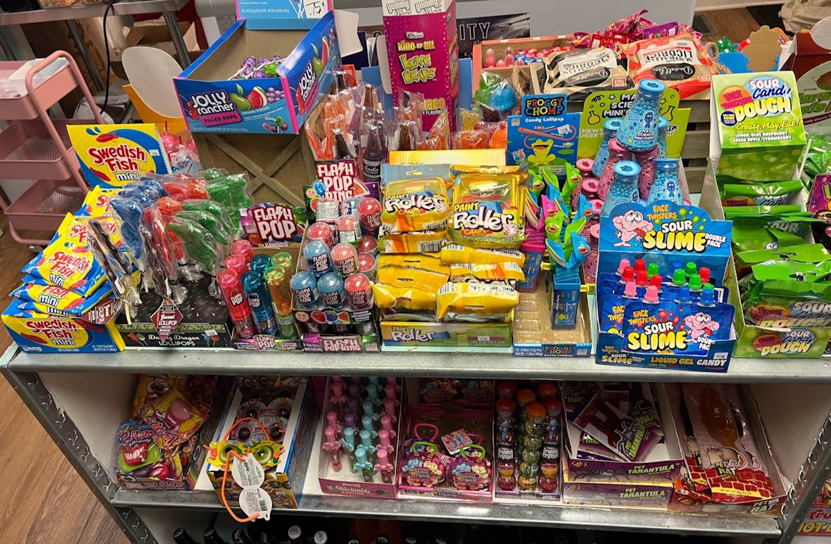 a bunch of items that are on display in a store