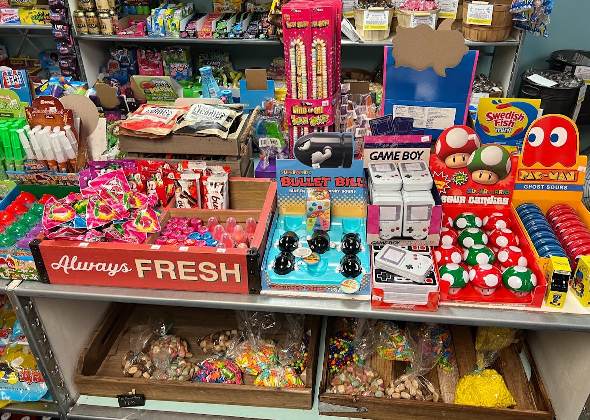 a bunch of items that are on display in a store