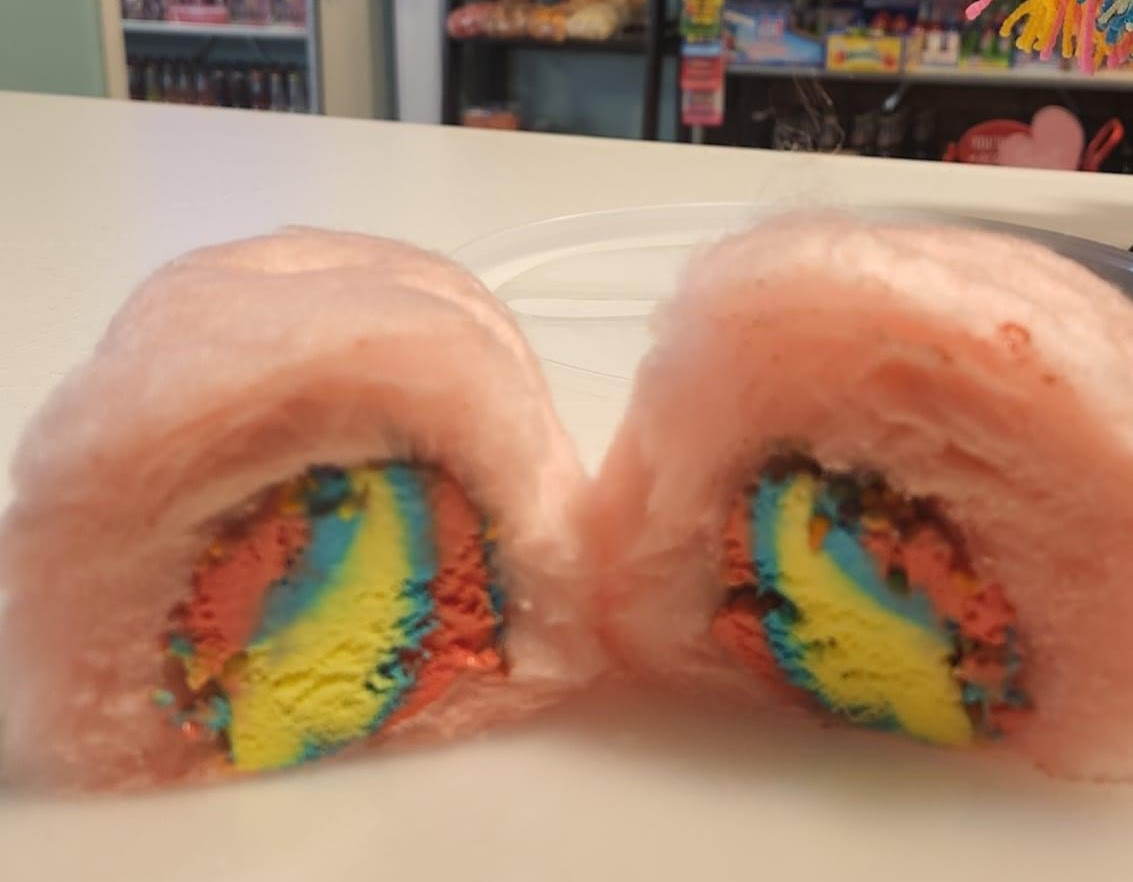 a close up of a piece of cake on a plate