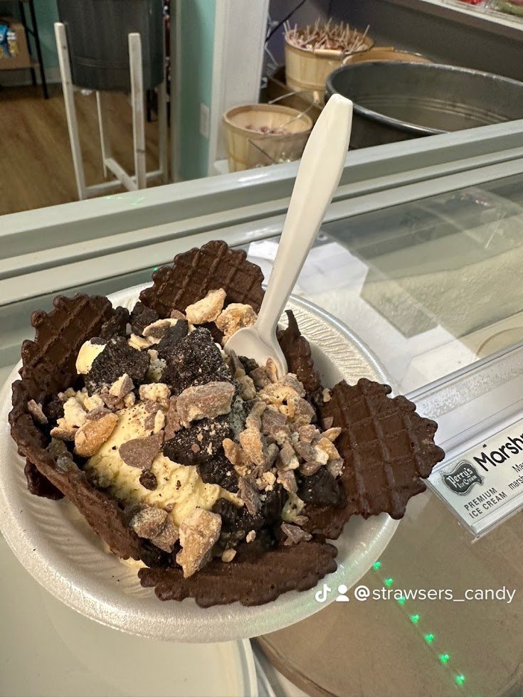 a box filled with different types of food on a table