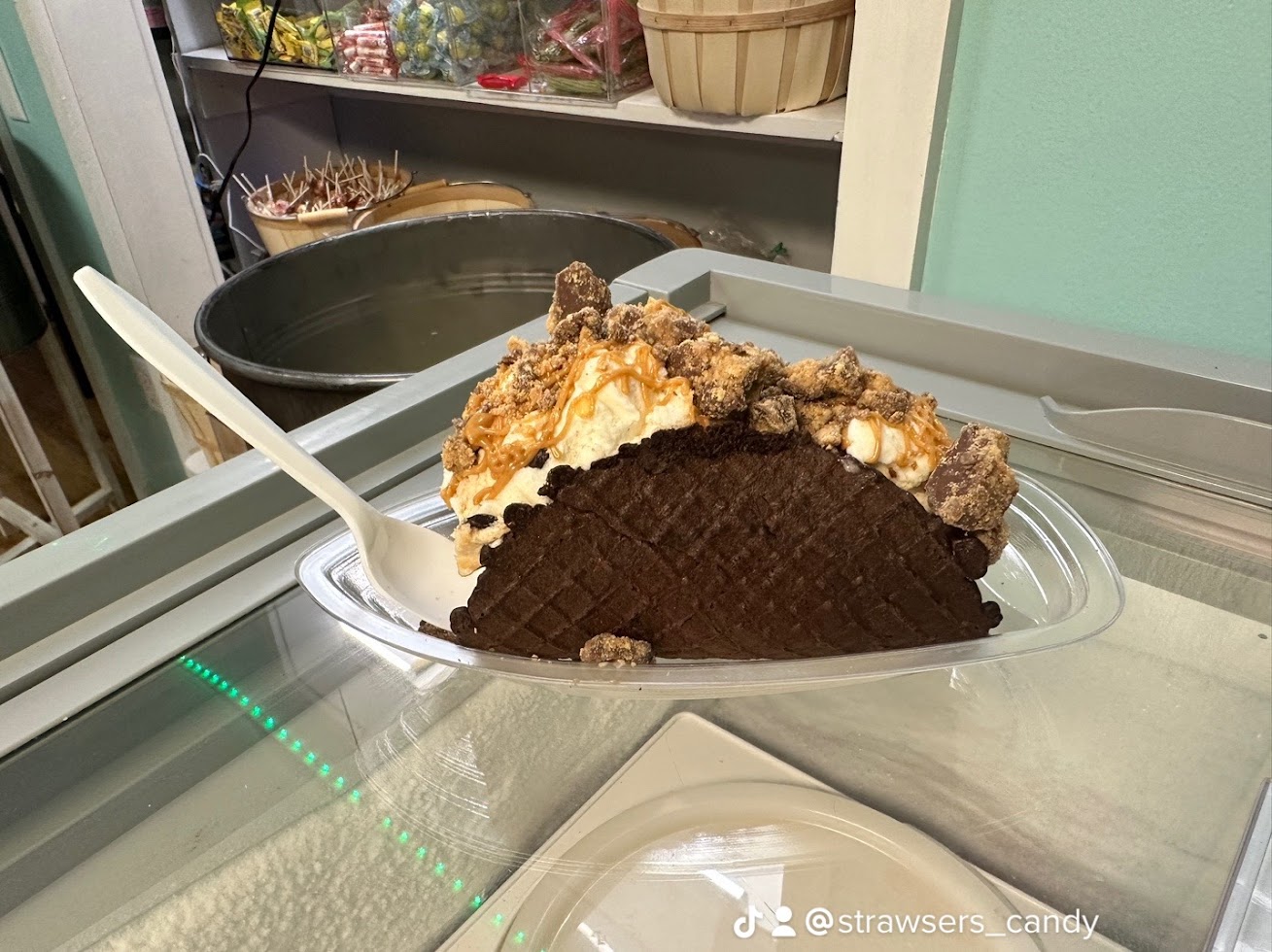 a piece of cake sitting on top of a table