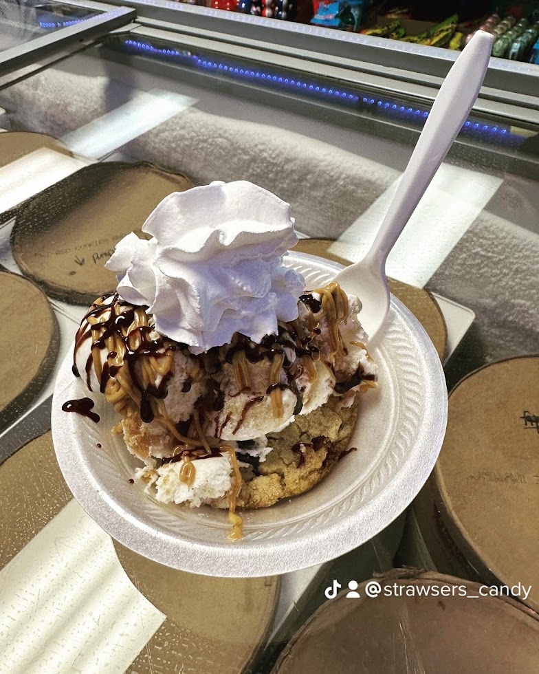 a piece of cake sitting on top of a paper plate