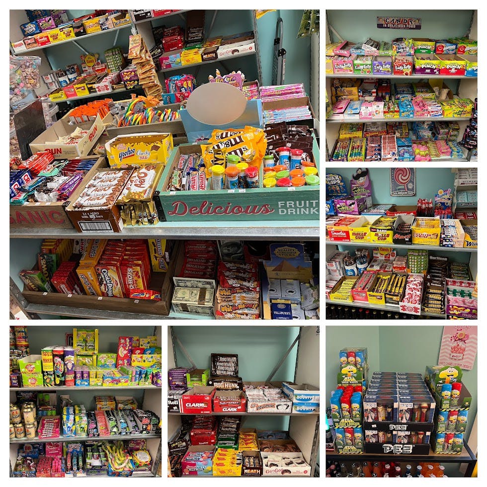 a close up of a book shelf