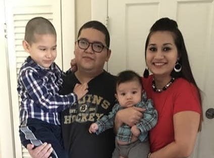 Francisco Valle with his family