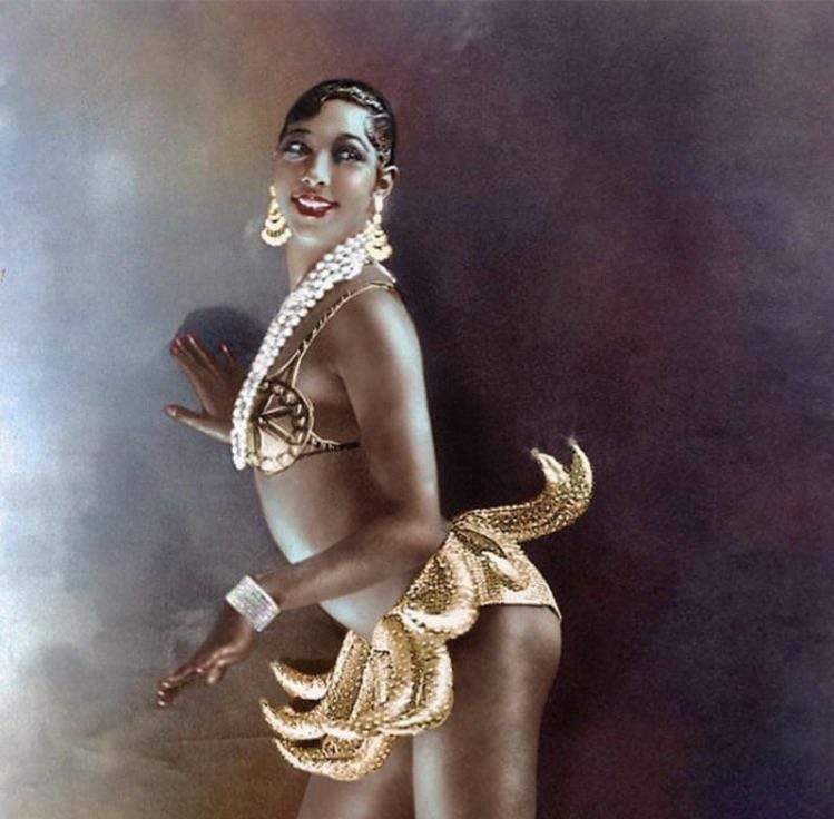 Josephine Baker wearing a costume