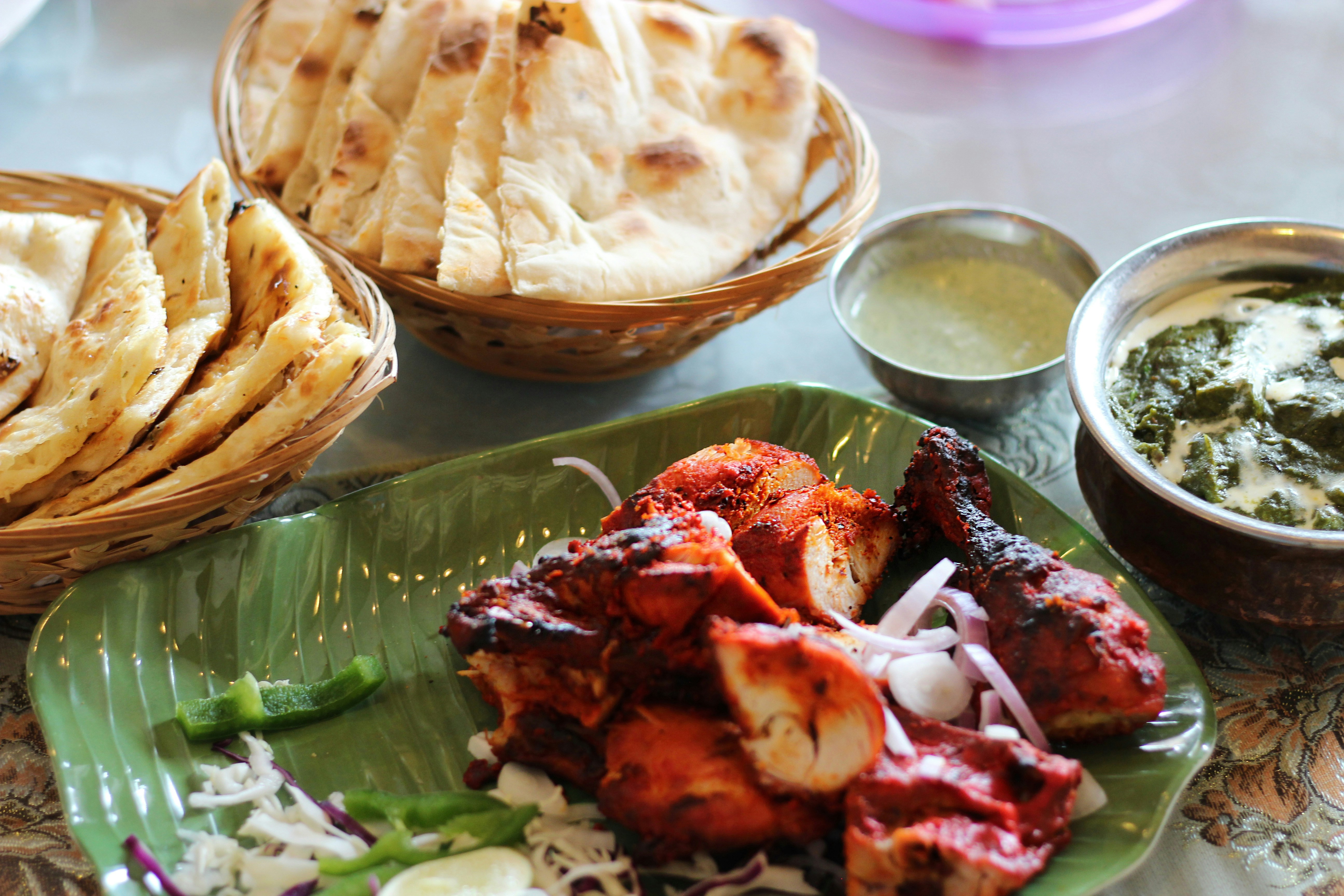 a plate of food on a table