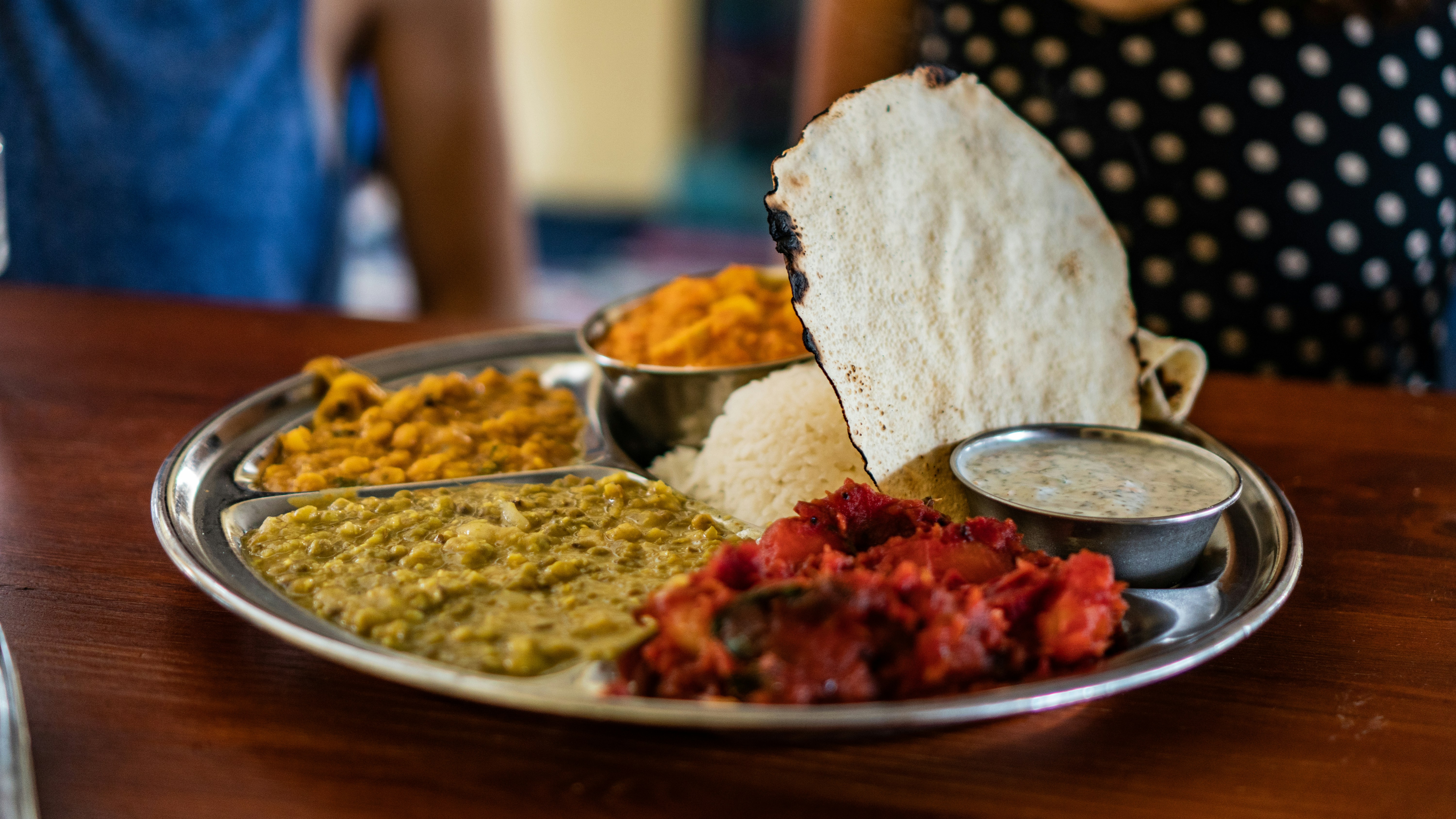 a plate of food on a table