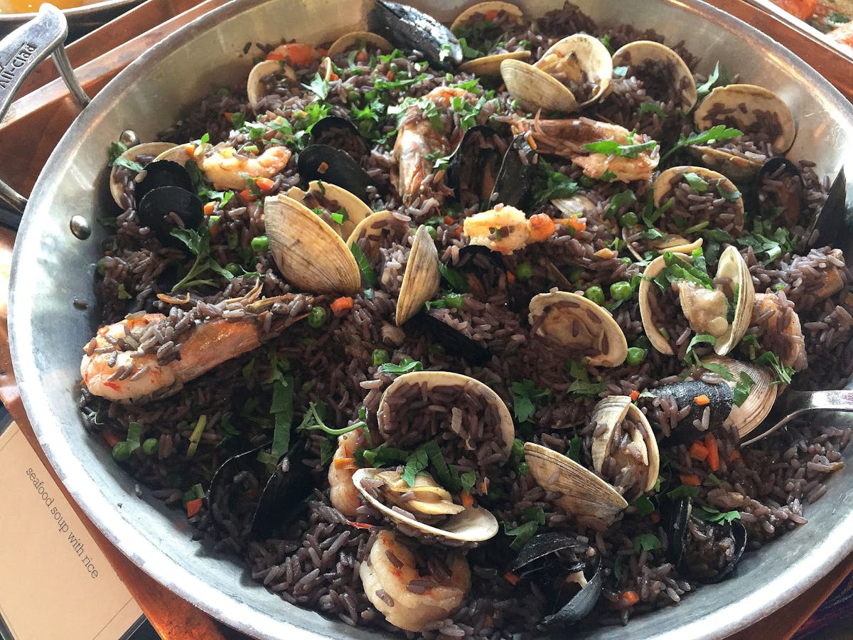 a bowl of food with stew