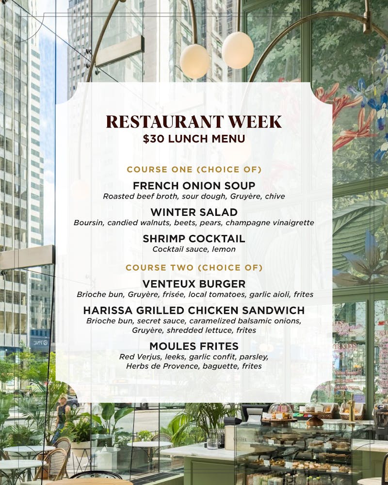 Restaurant Week Lunch Menu