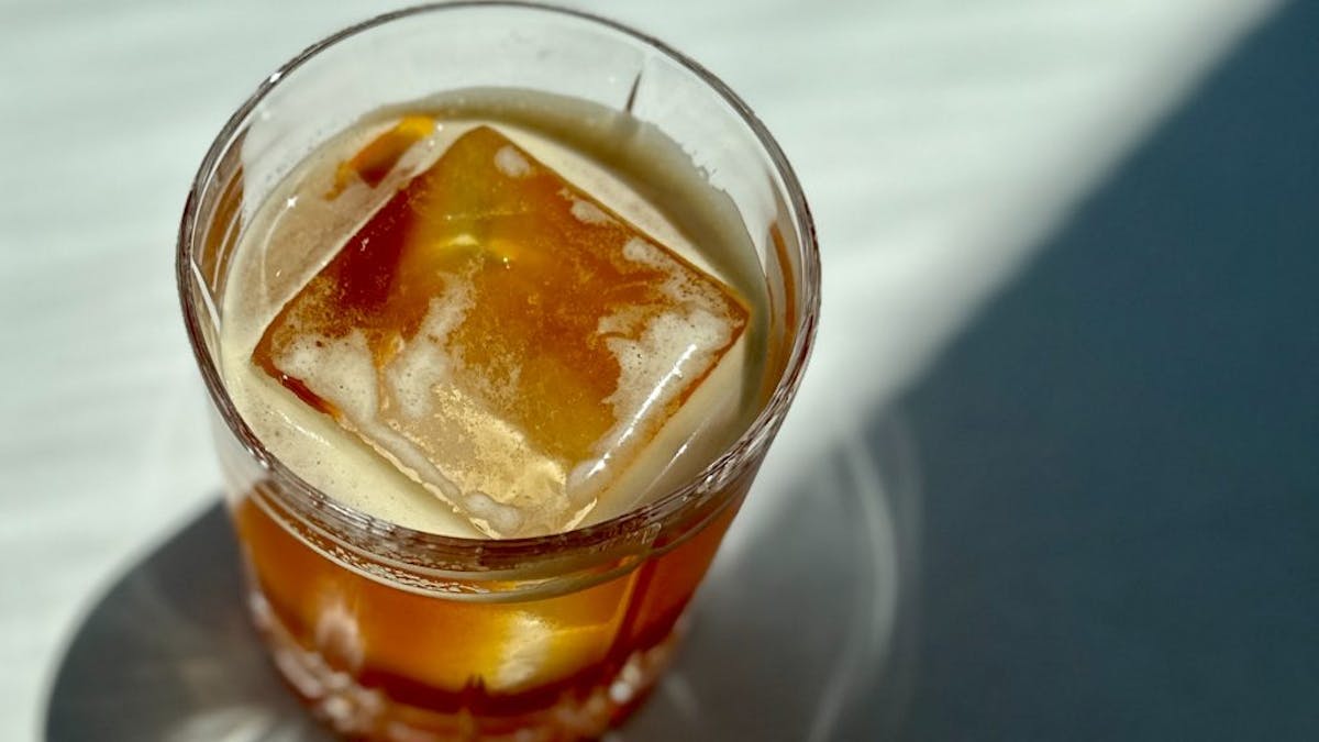 a close up of a drink