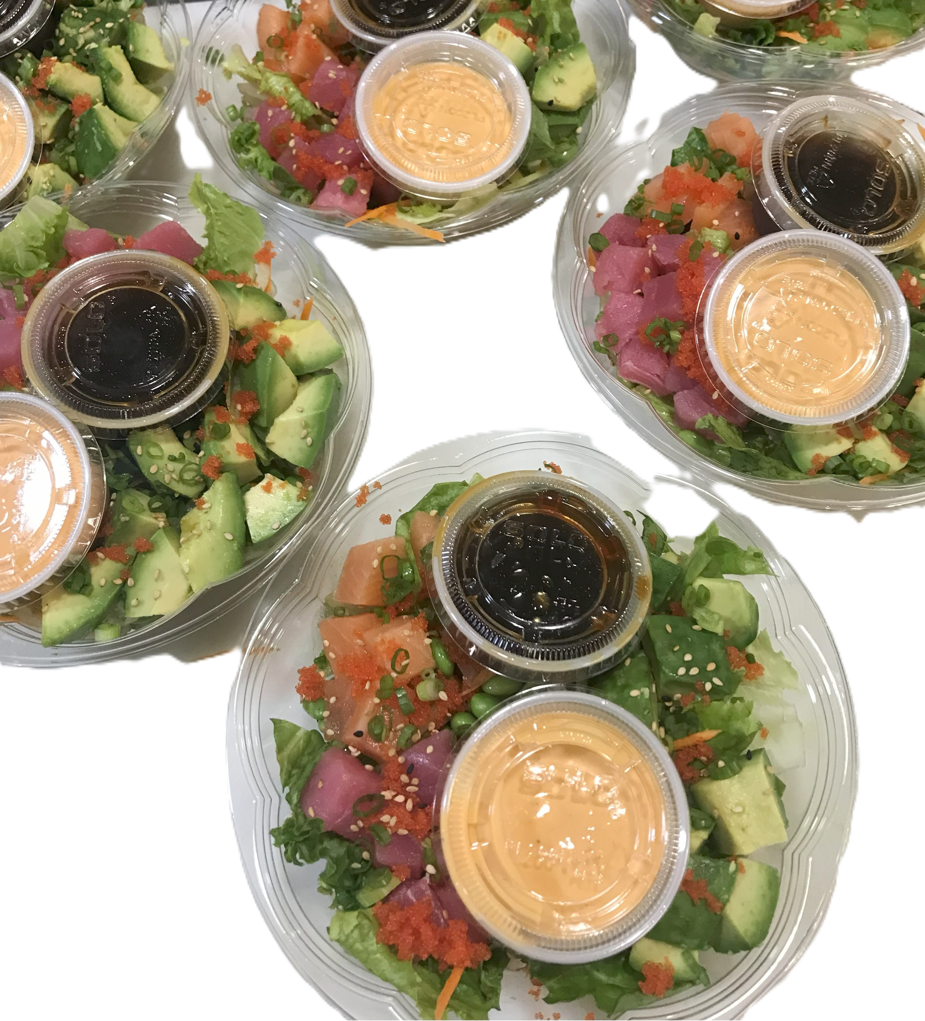 many different types of food on a table