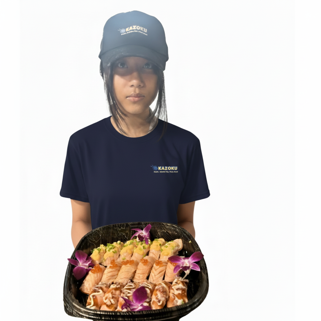 a person standing in front of a cake