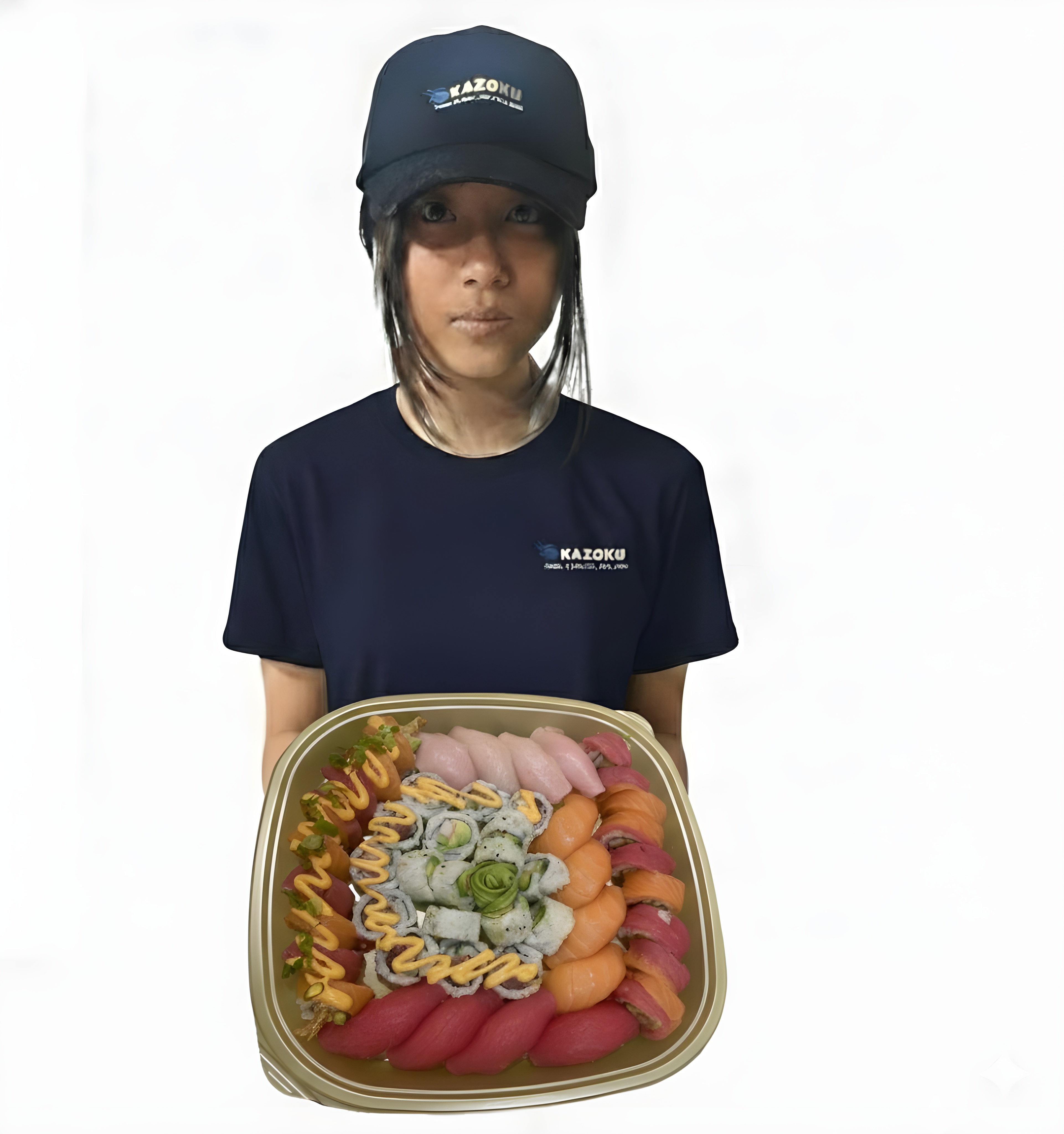 a person in a blue shirt