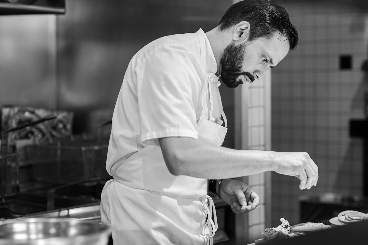 a person cooking