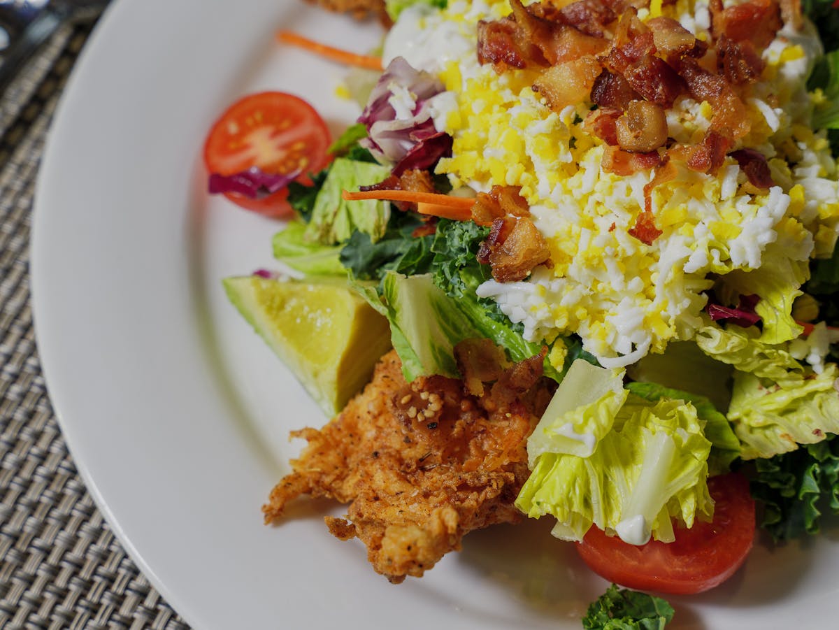 a close up of a plate of food