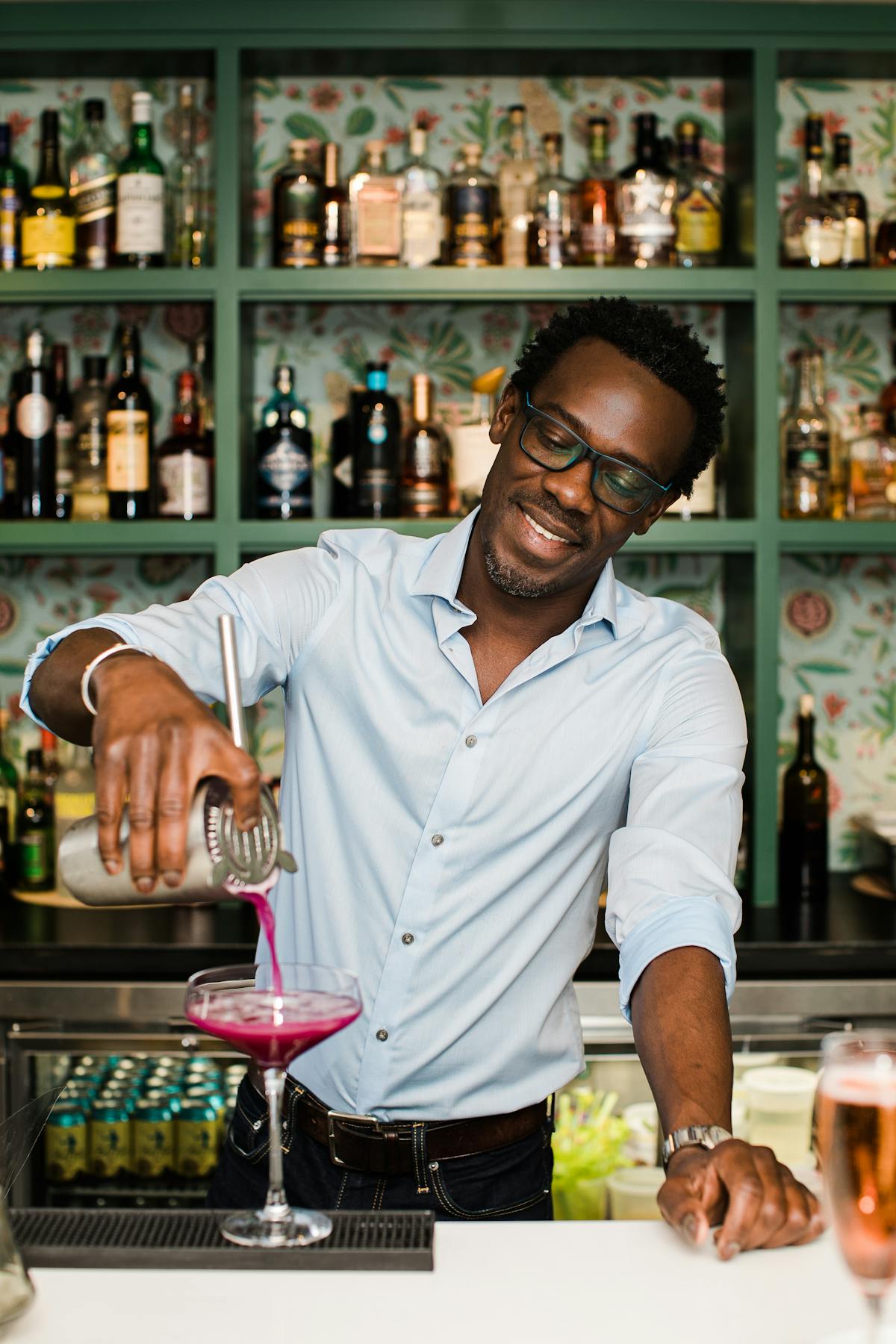 a man holding a wine glass