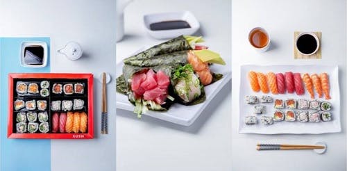 a tray of food