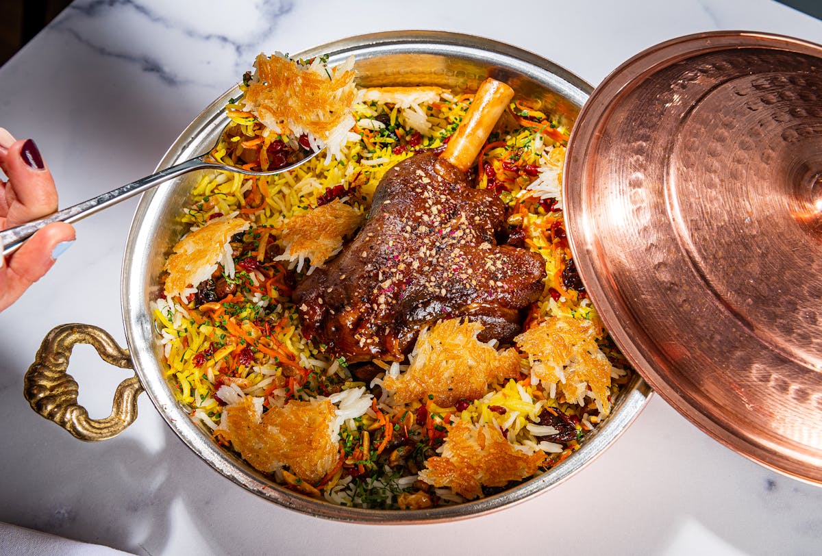 a plate of food on a table