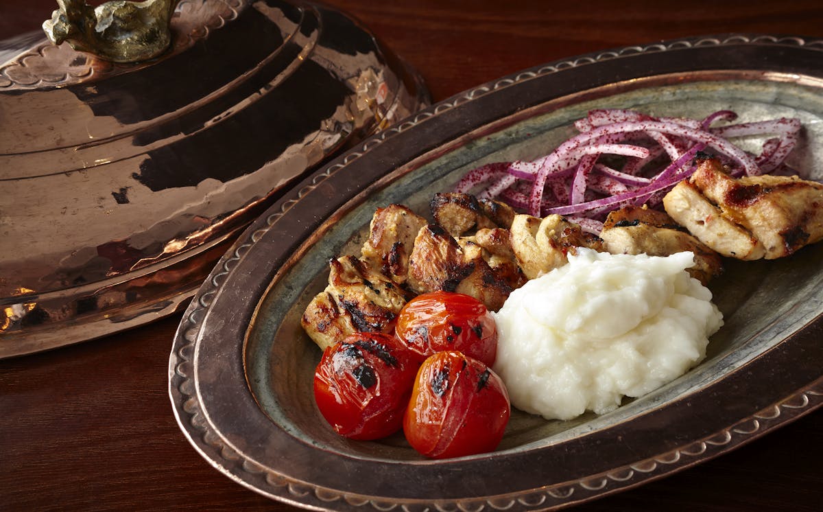 a plate of food on a table