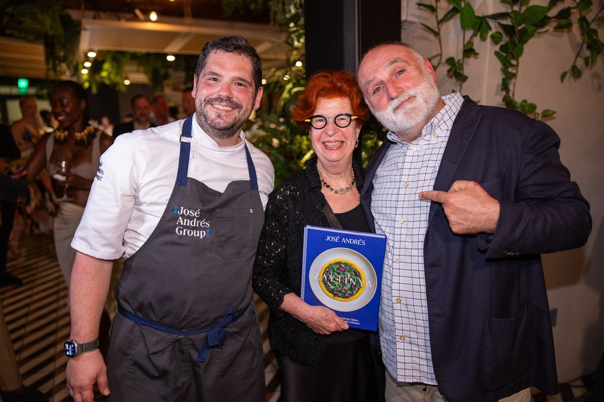José with concept chef Michael Costa and Aglaia Kremezi