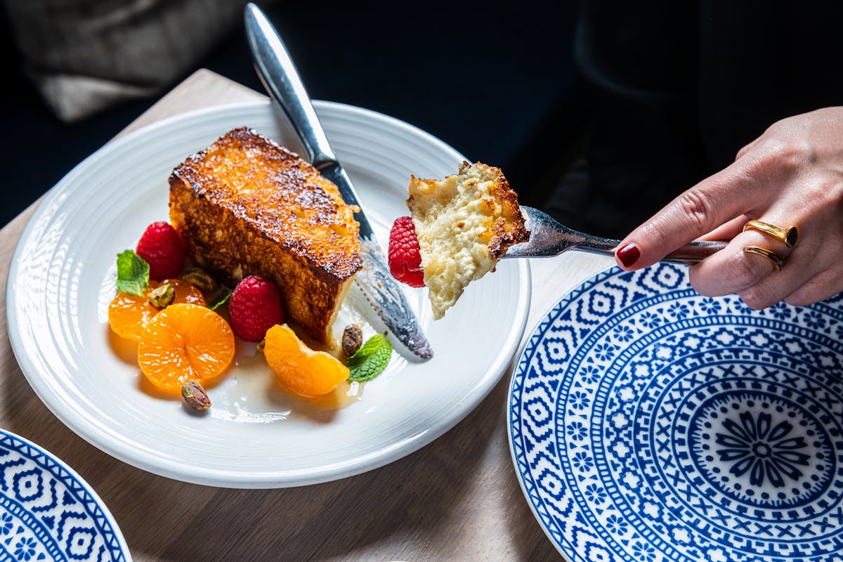 a plate of food on a table