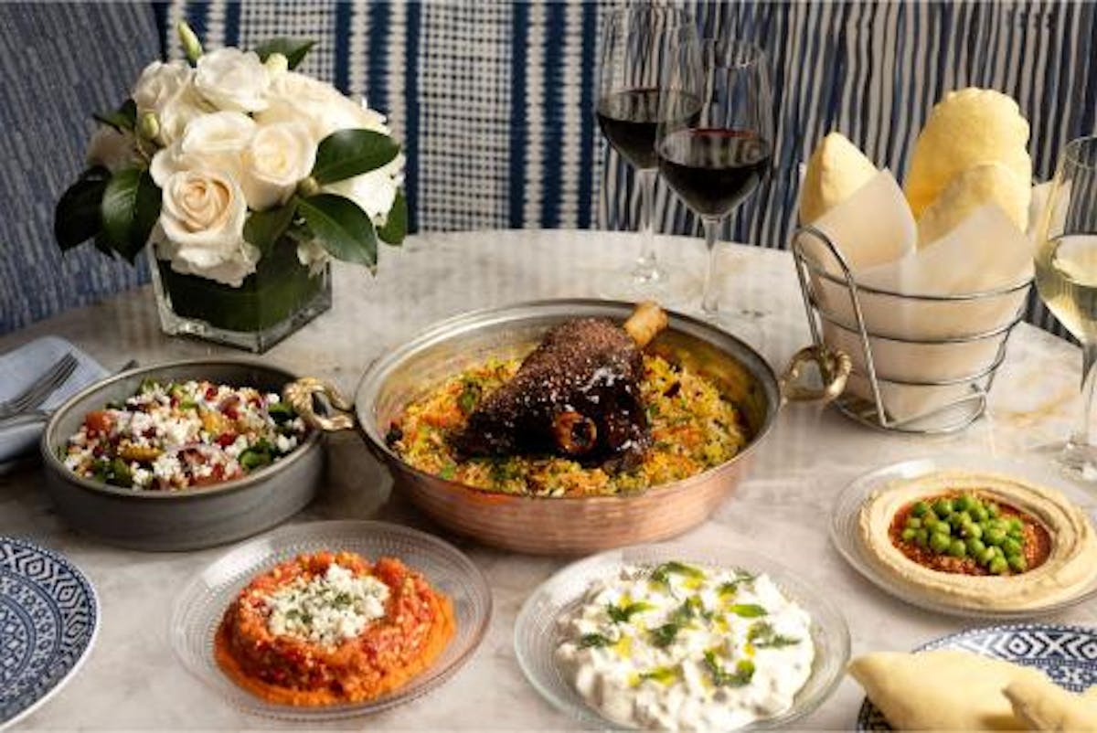 a spread of food