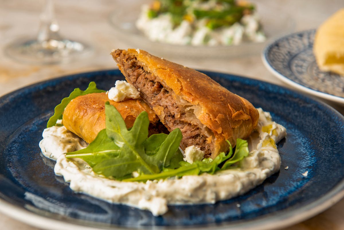 a plate of food on a table