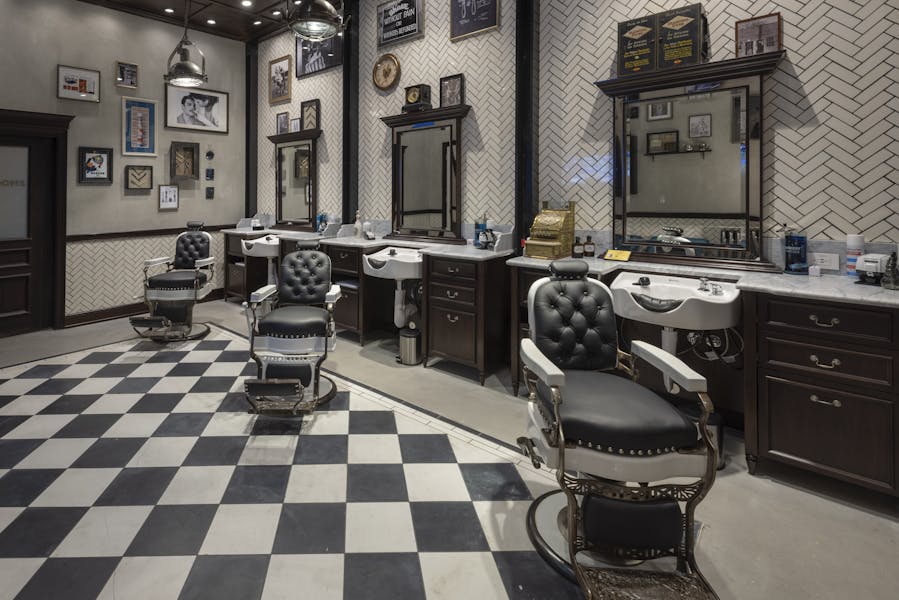 Speakeasy Style Barbershop Interior - Modern Barber