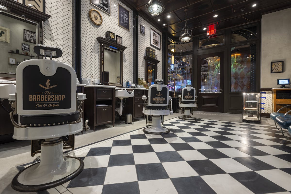 inside of the barbershop