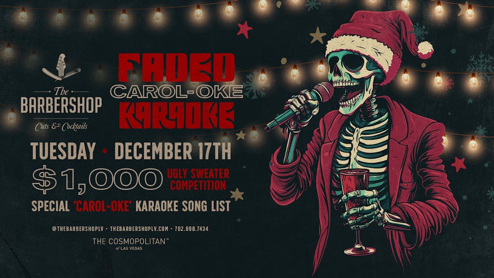 Mark your calendars for Tuesday, December 17th, as The Barbershop Cuts & Cocktails brings you Faded ‘Caroloke’, the ultimate holiday edition of our signature karaoke experience. Combining the electrifying energy of live rock music with festive holiday cheer, this one-of-a-kind event is where Christmas carols meet rock anthems in our iconic speakeasy setting.  Whether you're here to perform, compete, or simply celebrate, Faded Caroloke promises an unforgettable night of music, laughter, and holiday spirit.