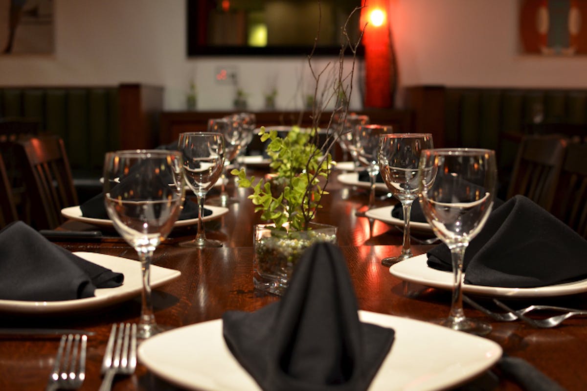 a dinner table