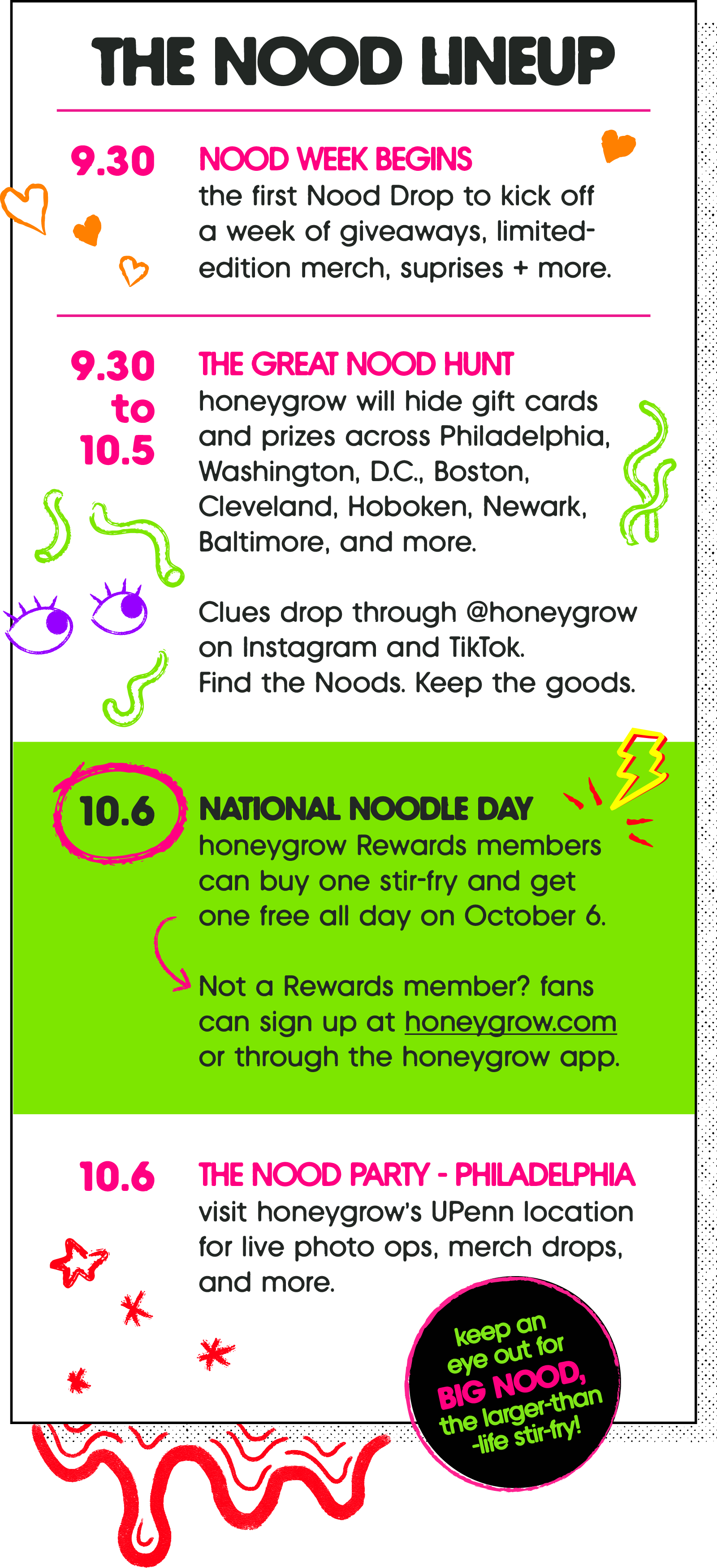 The Noodle Day Schedule image