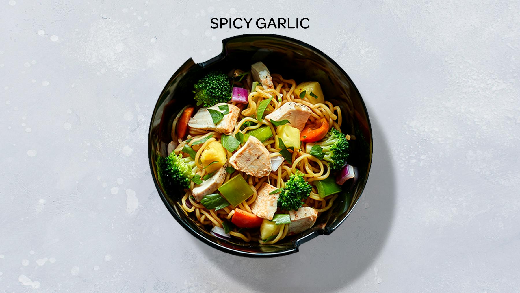 a bowl of spicy garlic stir-fry