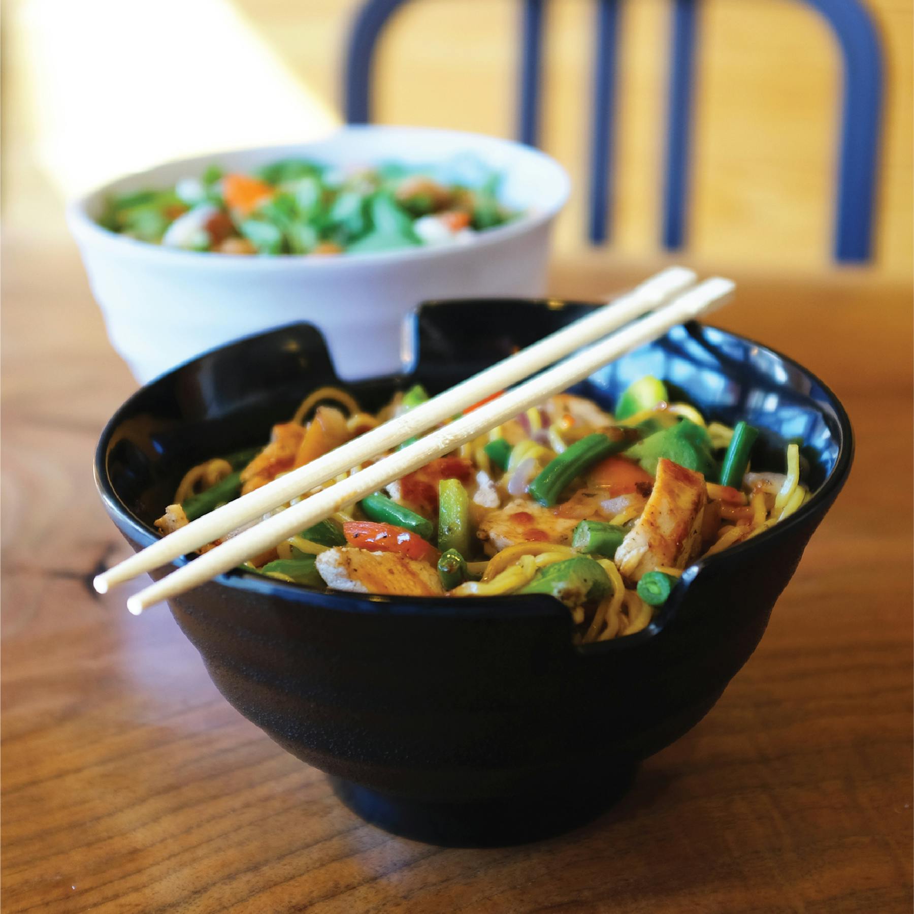 two bowls of food