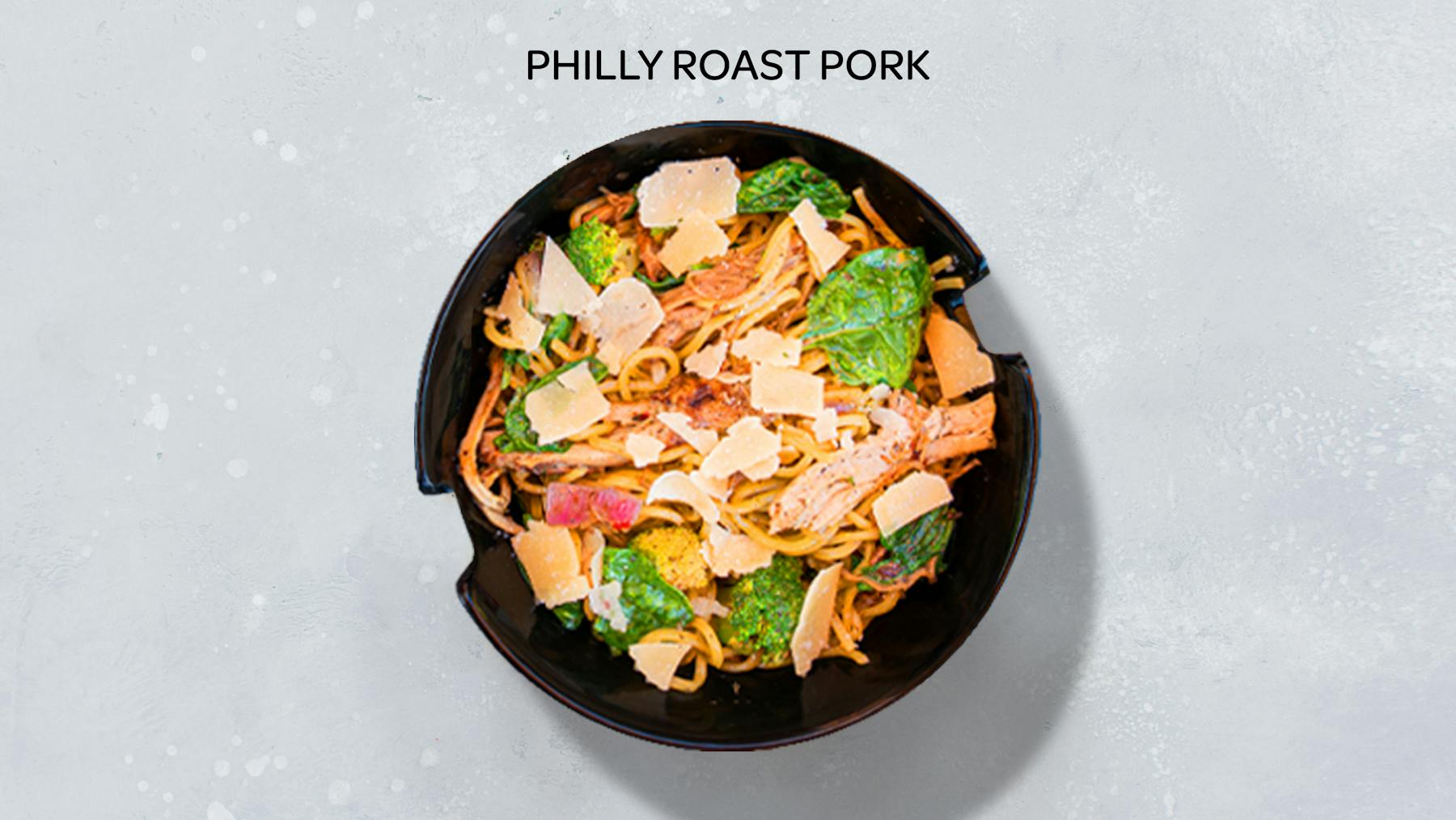a bowl of roast pork stir-fry