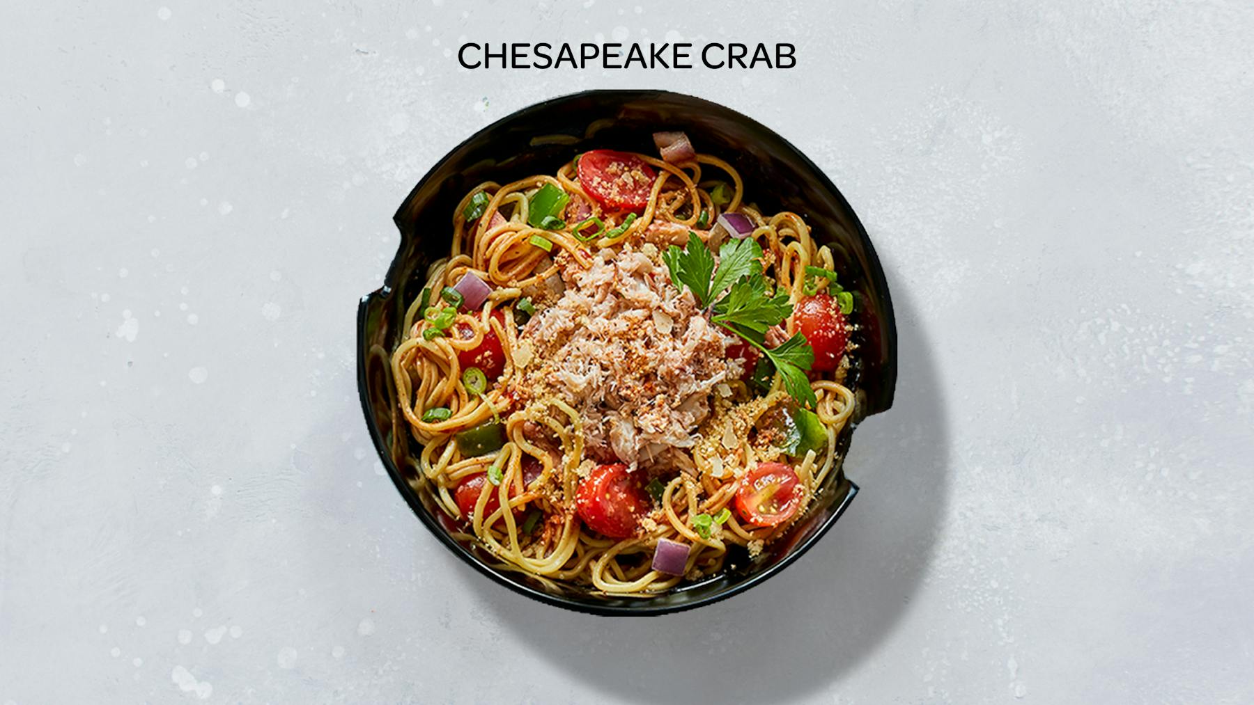 a bowl of Chesapeake crab stir-fry