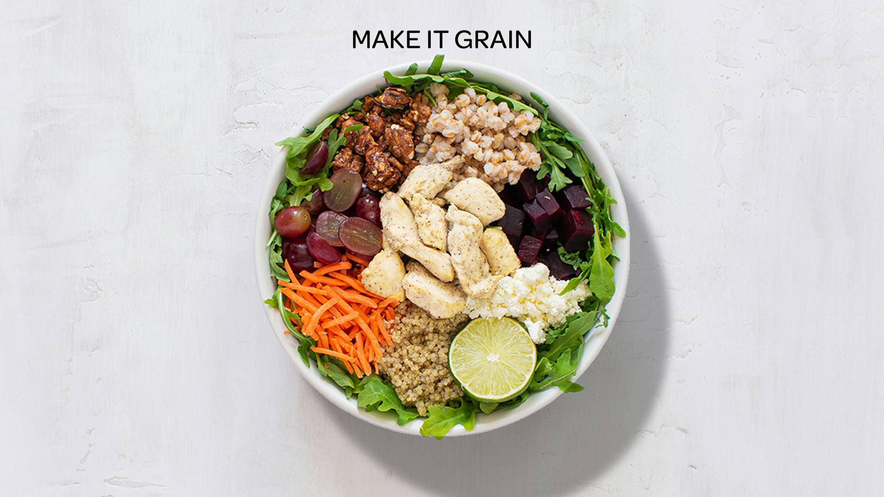 a bowl of make it grain salad