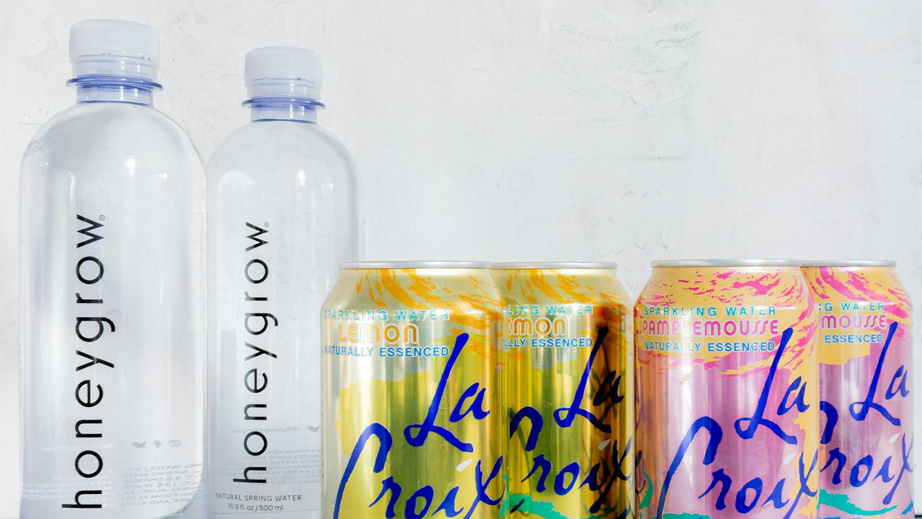 a close up of drinks