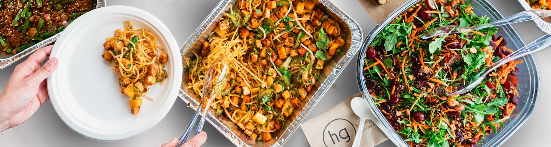a tray of food