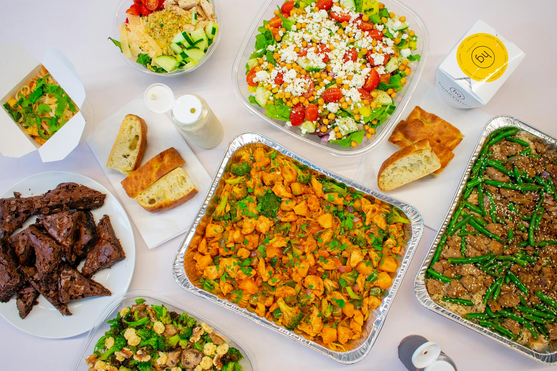 a bunch of different types of food on a plate