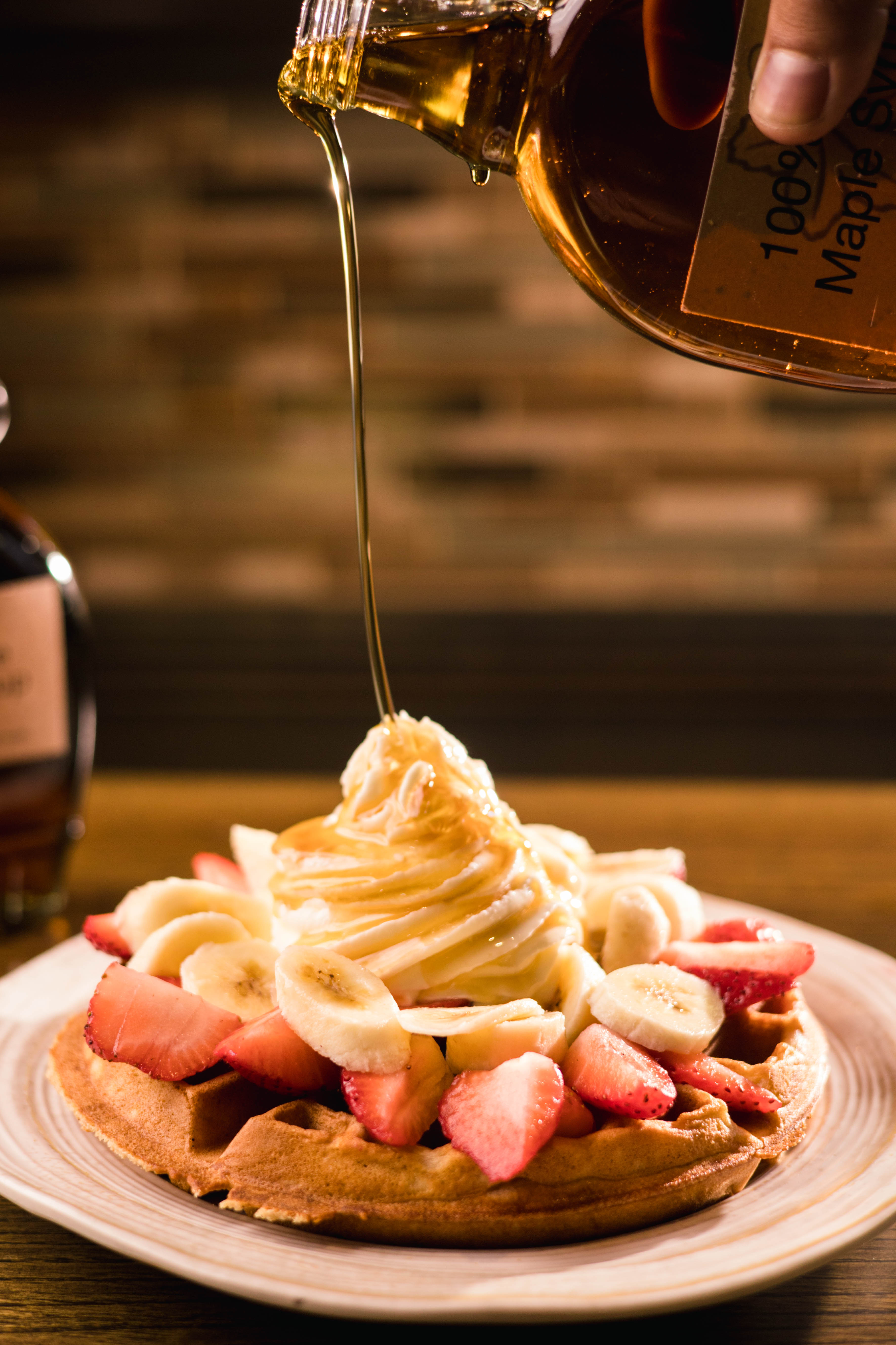a close up of a plate of food on a table