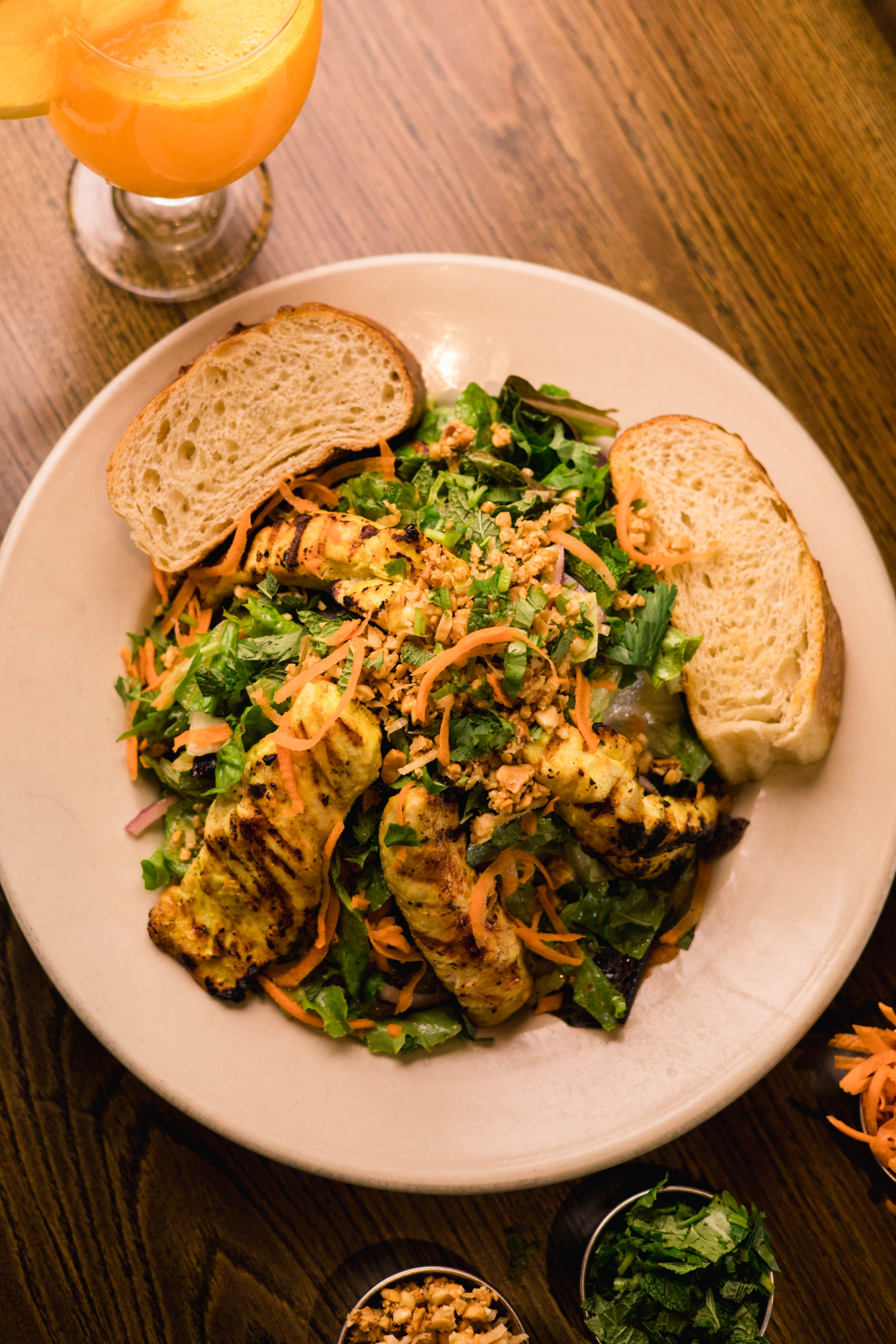a plate of food on a table