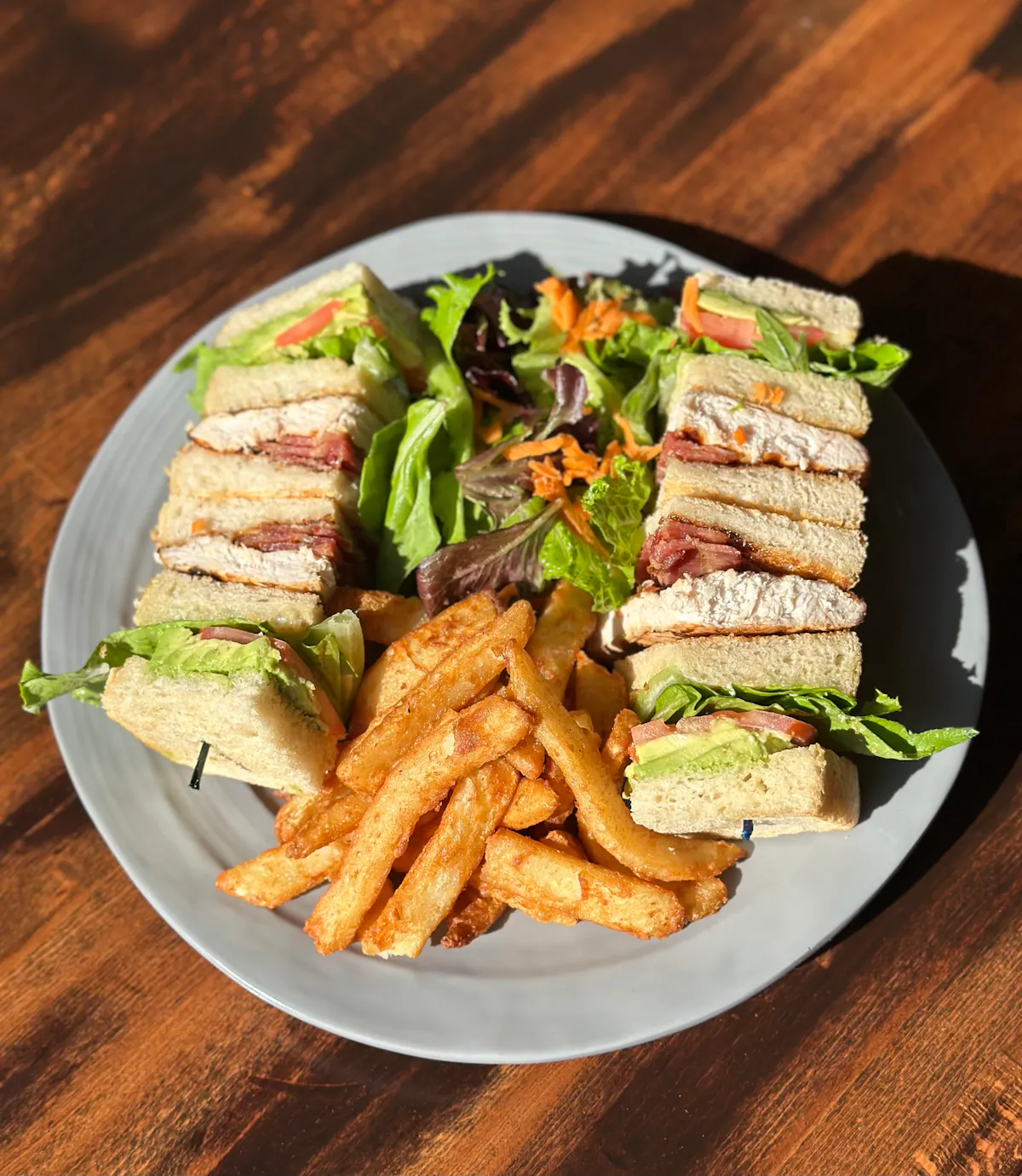 a plate of food on a table
