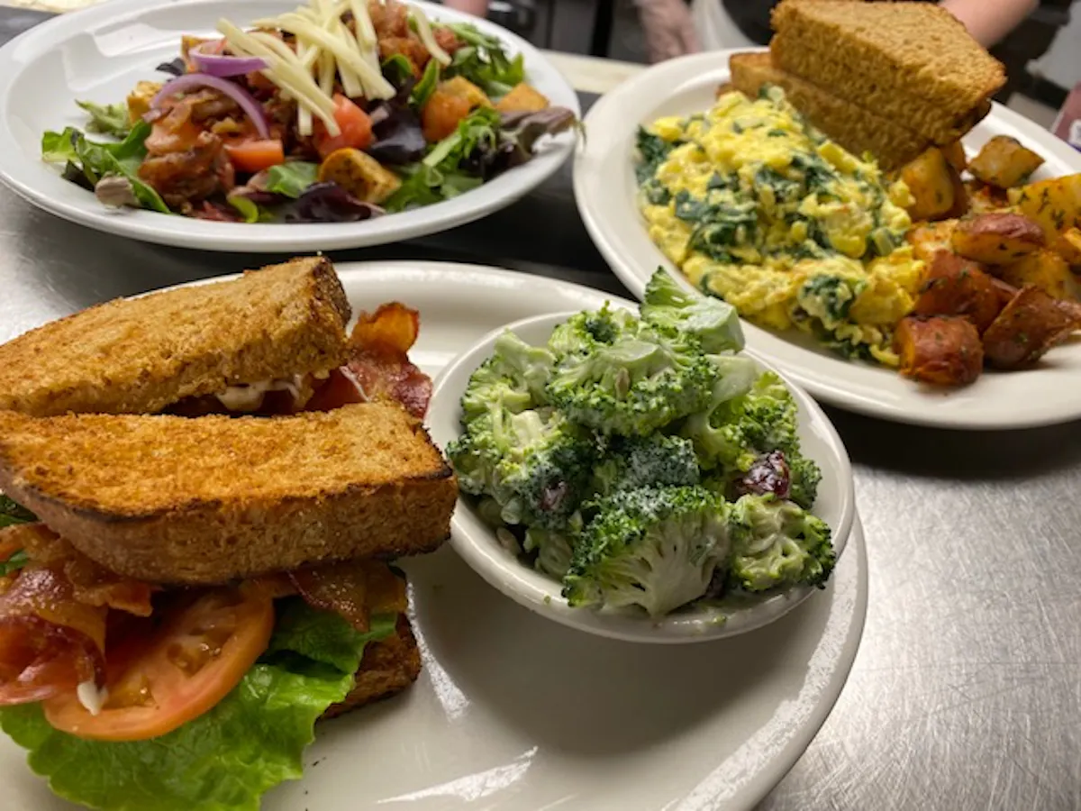 a plate of food on a table